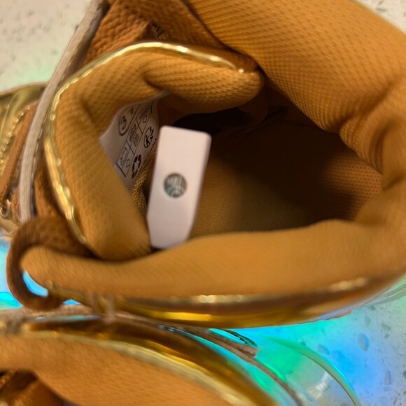 GOLD Rechargeable Solid or Flashing Light Up Shoes - Many options and Colors - Picture 9 of 16